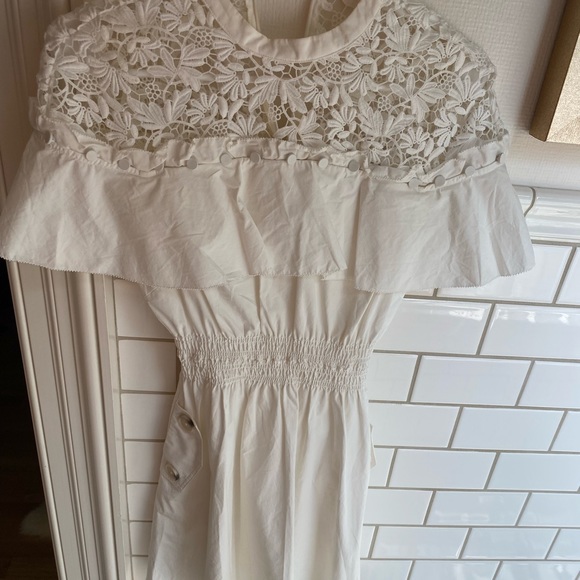 White Self Portrait Mini Dress - Picture 2 of 6